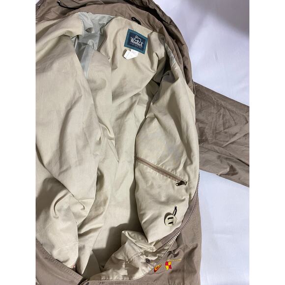 Vintage Woolrich Jacket Men 2XL Beige Multi Pockets double Zip Made in USA - Picture 14 of 16